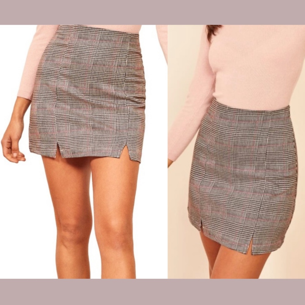 NWT REFORMATION [ 2 ] Oak Miniskirt In Washington Print‎ (Black/White) #4319